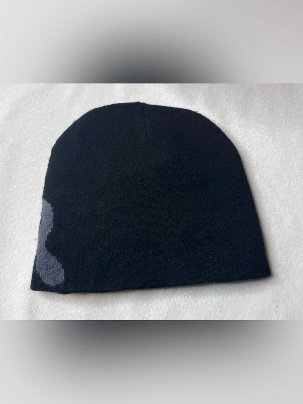 Black and Gray Leopard Knit Beanie